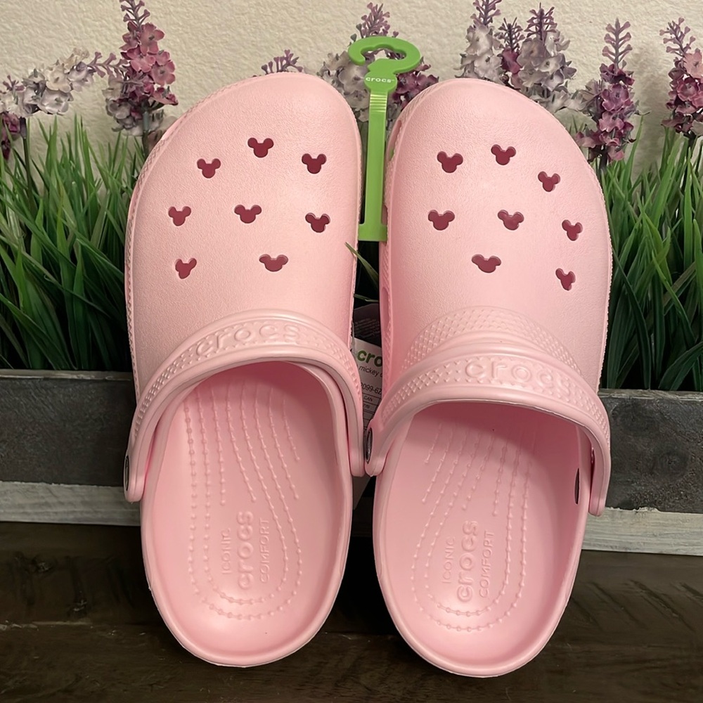 Disney Parks Pink Mickey Mouse Crocs NEW